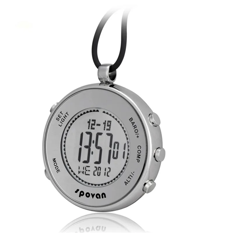 SPOVAN Brand Luxury Pocket Watch Digital Barometer Altimeter Compass  Monitor 28 World Time Outdoor Sports Clock Waterproof Reloj