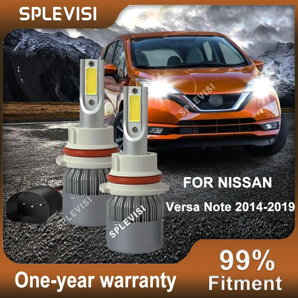 2x 9007 HB5 LED Headlight High/Low Beam Bulb White Replace For NISSAN Versa Note 2014-2019 Sentra 1995-2003 1996 1997 1998 1999 splevisi 9007 hb5 led headlight bulbs for ford e 250 econoline 1994 1995 1996 1997 1998 1999 2000 2001 2002 replace car lamp