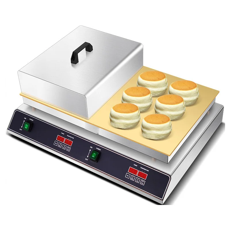 Commercial Souffl&eacute; Machine Gas Commercial Gas Street Stall Single Head Dorayaki Machine Flip-top Visible Model