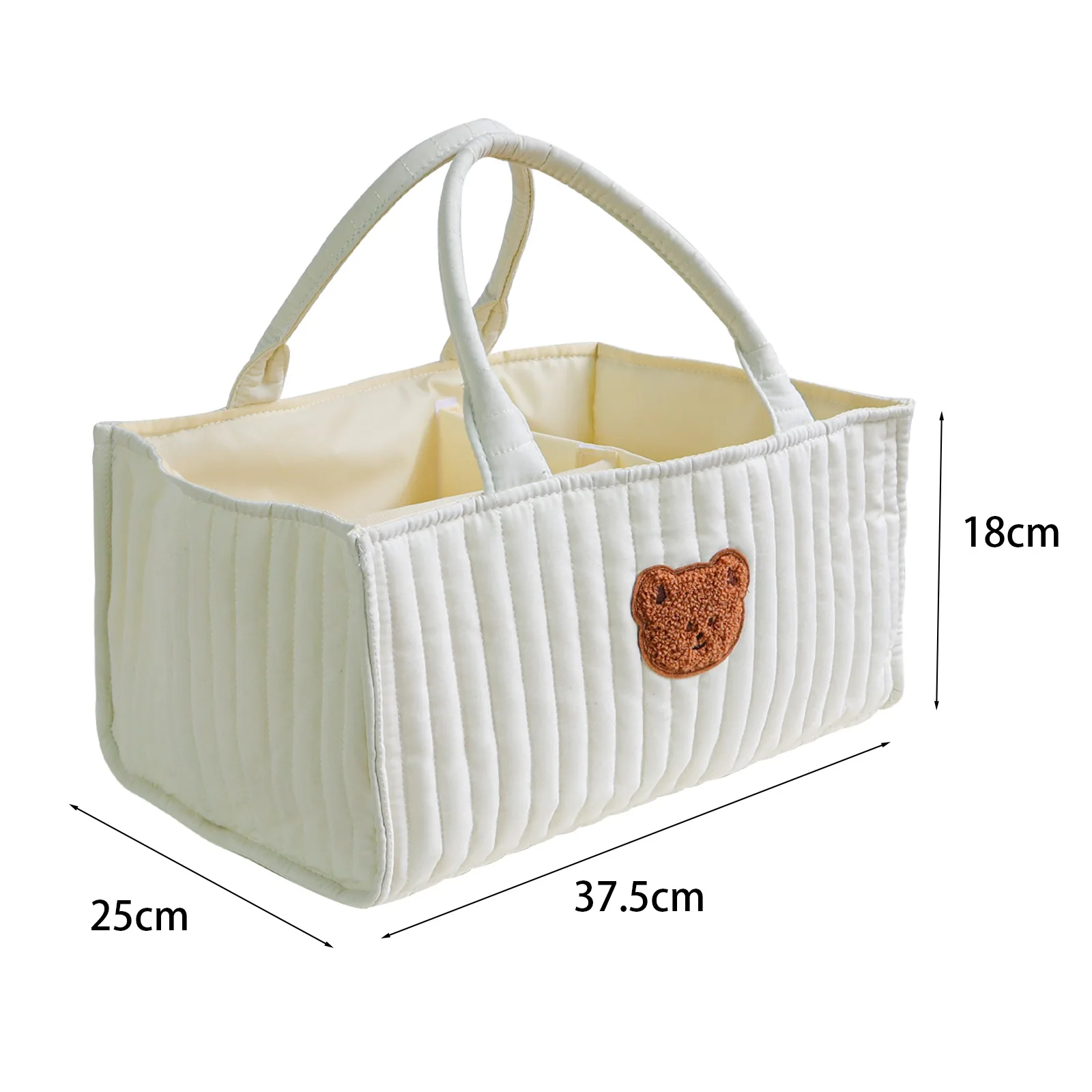 Cute Bear Travel Portable Mommy Bag Diaper Bag Feeding Bottle Storage Handbag Multifunctional Baby Products Organizer Basket