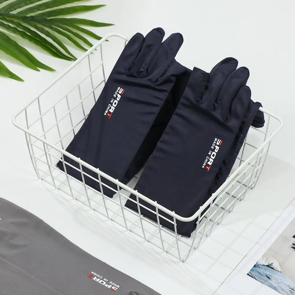 Two/Five-fingers Breathable Ice Arm Sleeves Outdoor Sport Sun Protective Arm Warmer Riding Running Cool Silk Sleeve