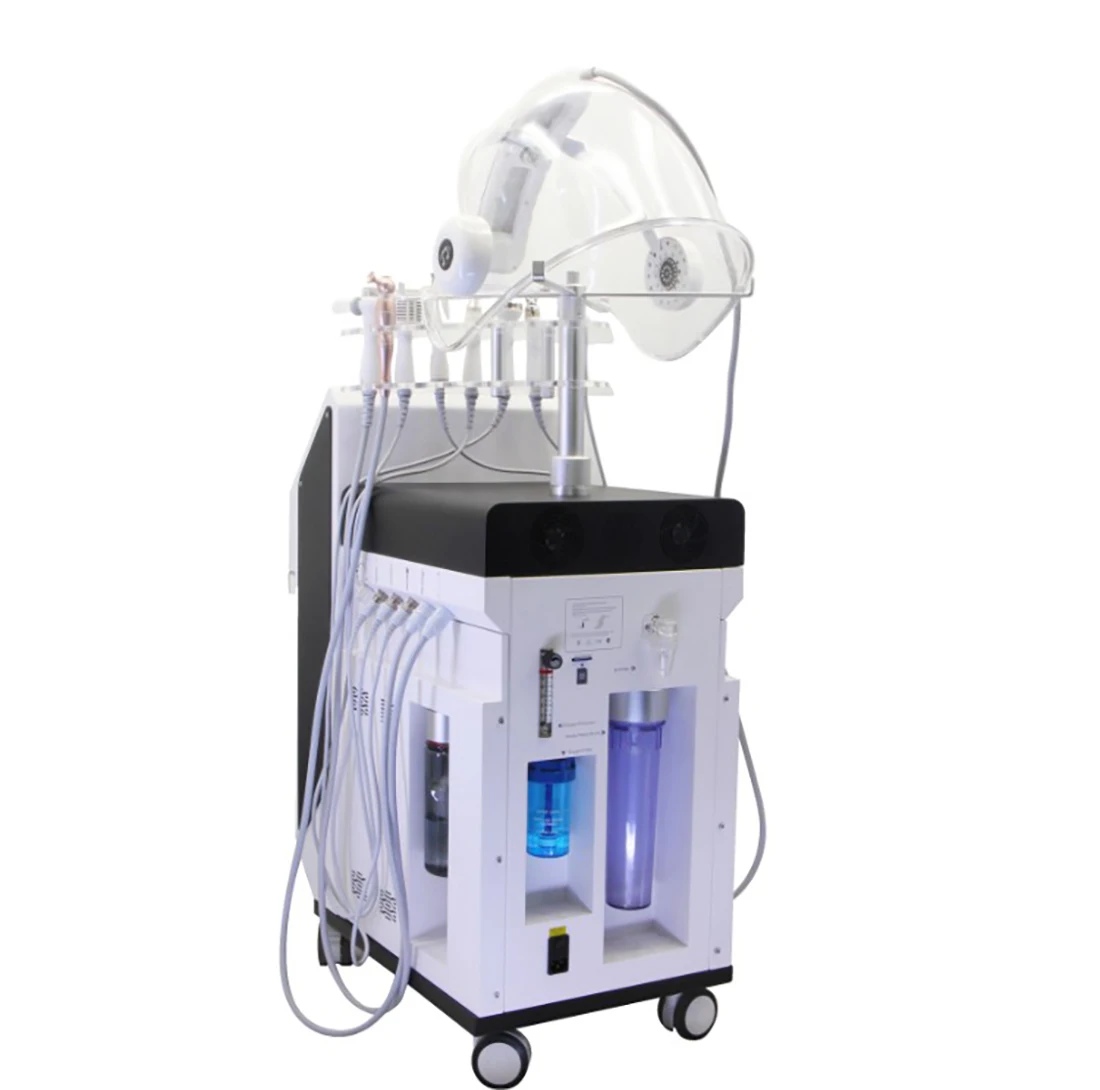 NV-WQ8 11in 1Ultrasonic Face Lifting Microdermoabrasion Oxygen Sprayer Hydrodermabrasion Deep cleaning Machine