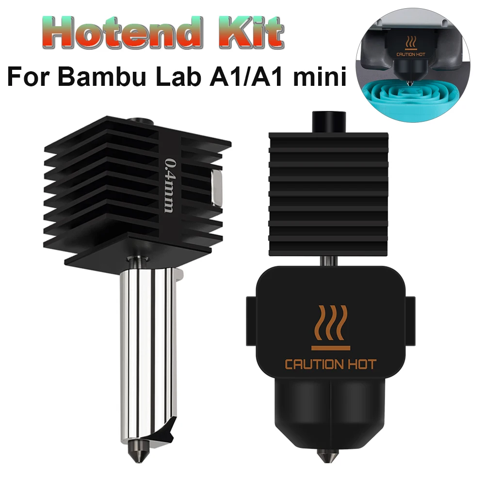 Kit Upgrade Impression Hotend Bambu Lab A1/A1 Mini 0,4mm - Buse Acier Trempé Amovible Pour Imprimante 3D Pièce Imprimante 3d Bambu
