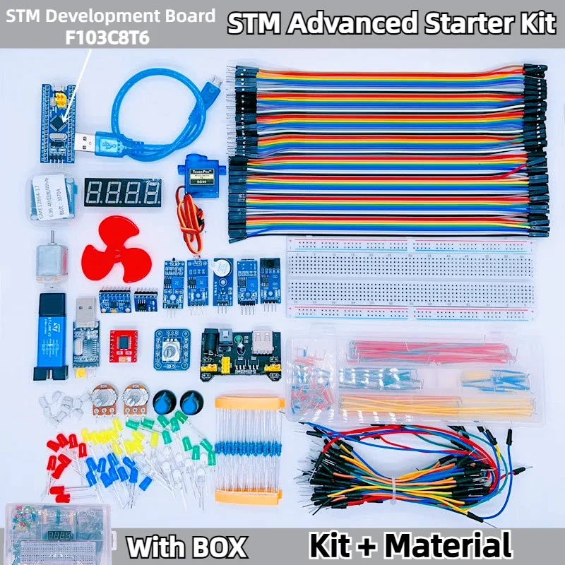 STM32 Development Board Starter Kit Advanced Kit STM32F103C8T6 Minimum System Board Introductory More Than Ten types a Set STM32 Development Board Starter Kit Advanced Kit STM32F103C8T6 Minimum System Board Introductory More Than Ten types a Set