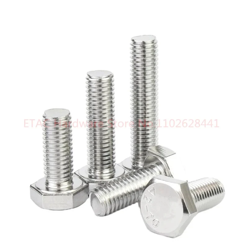 

Stainless Steel Rod 2-10Pcs/Lot M10x1.0 Fine Thread Hex Bolt Din933 M10 Pitch 1.0mm Length 12/16/20/25/30/35/40/45/50/60mm
