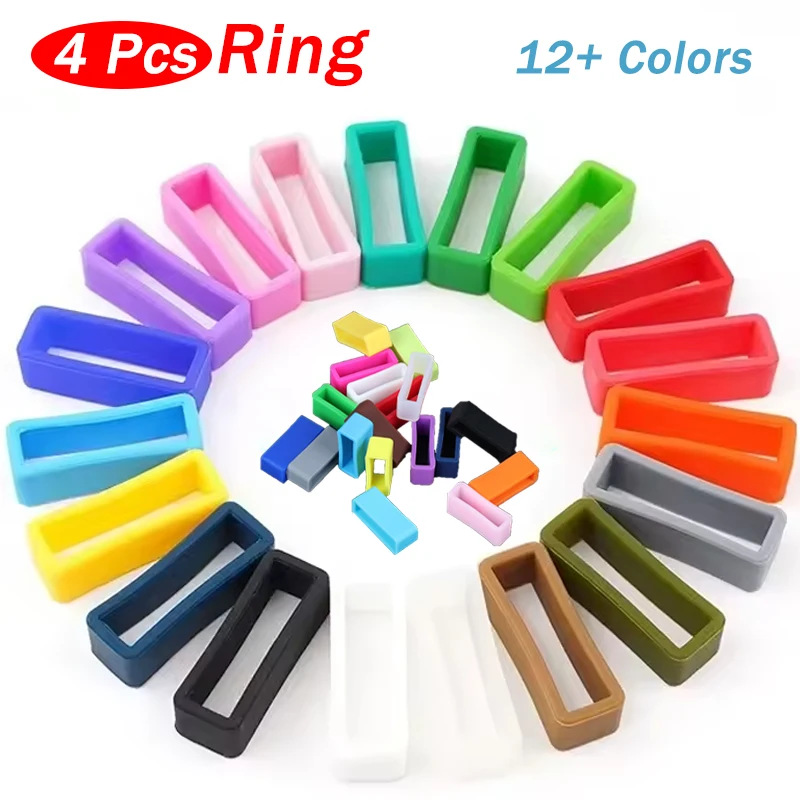 Silicone Watch Buckle Lock 12mm-22mm/24mm/26mm/28mm/30mm Replacement Clasp Wrist Watch Strap Band Loop Ring