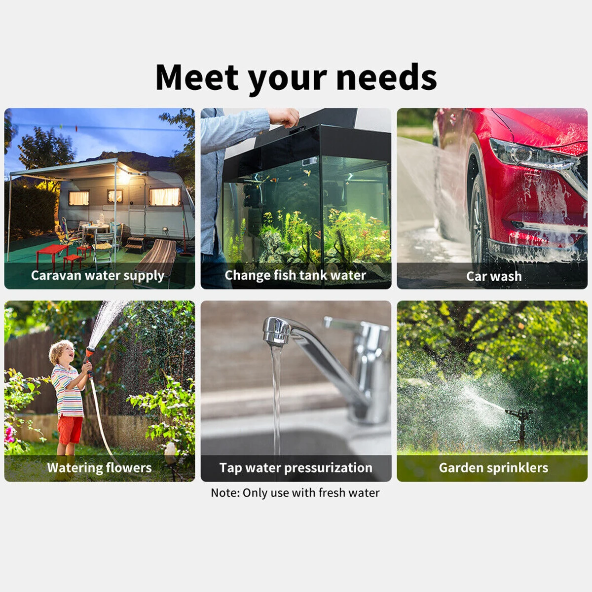 مضخة مياه ذكية تعمل بالتيار المستمر 12 فولت، ذات ض...