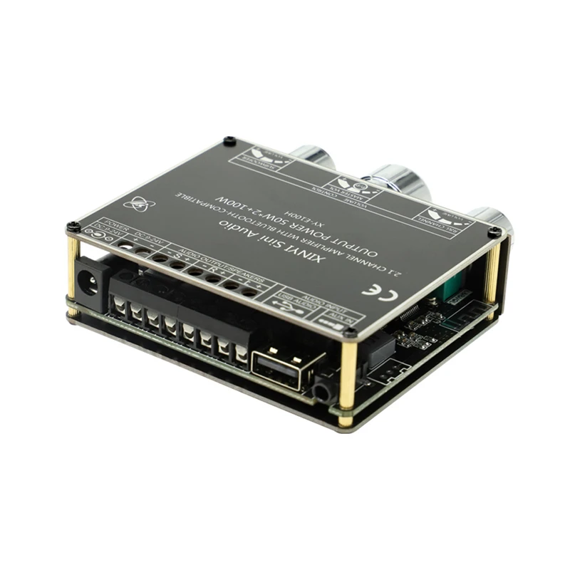 Placa de Amplificador de Áudio Subwoofer Bluetooth 2.1 Canais Ajuste de Baixo e Alto Home Theater Aux Tpa3116d2 50w x Mais 100w - Image 3