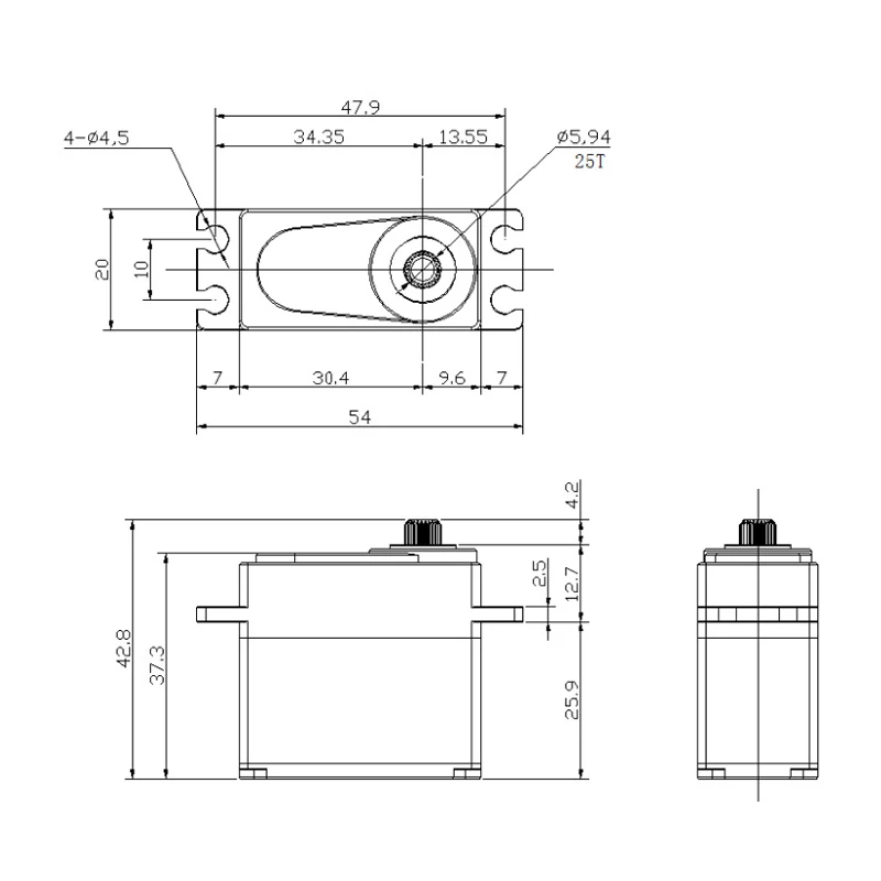Brand New Waterproof Servo 20KG 30KG 35KG 40KG High Speed Metal Gear Digital Motor Baja Servos For 1/8 1/10 1/12 Scale RC Cars 2