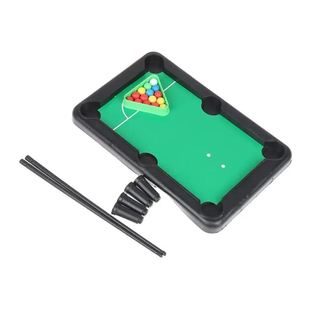Mini Tabletop Pool Set Pool Billiards Table Game Indoor Sport Toys for Parent-Child Fun Play Leisure Educational Christmas Gifts billiard accessories pool table playset