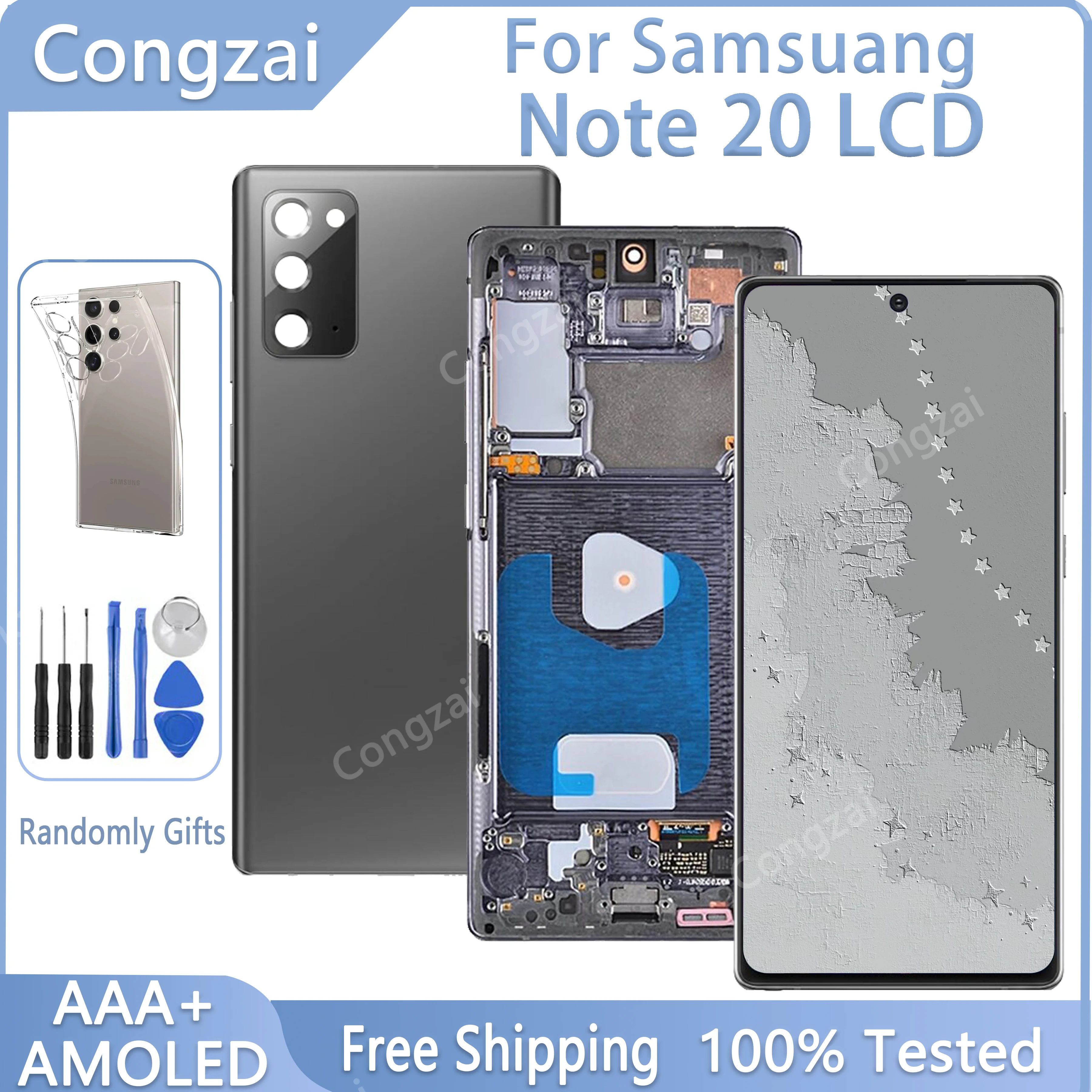 

100% Tested Amoled LCD 6.7'' Display Note 20 For Samsung Galaxy Note20 N980 N980F N981D/DS LCD Touch Screen Digitizer Assembly