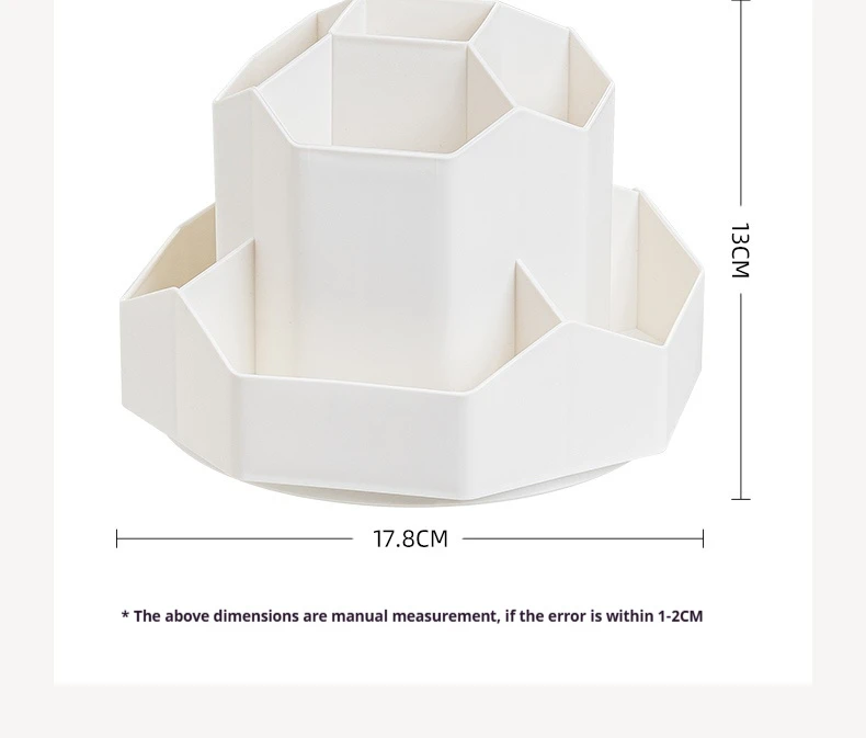 Rotating Pen Holder - Large Capacity Desktop Organizer | 360 Degree Rotation Resin Storage