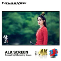2025 Hot Nano Grey Crystal ALR Projector Screen Ambient Light Rejecting Fixed Frame 1CM Ultra Narrow Border CLR 4K 8K Projection