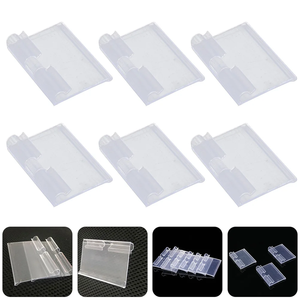 50pcs Plastic Sign Label Holders Supermarket Shelf Price Tag Labels Shelf Tags