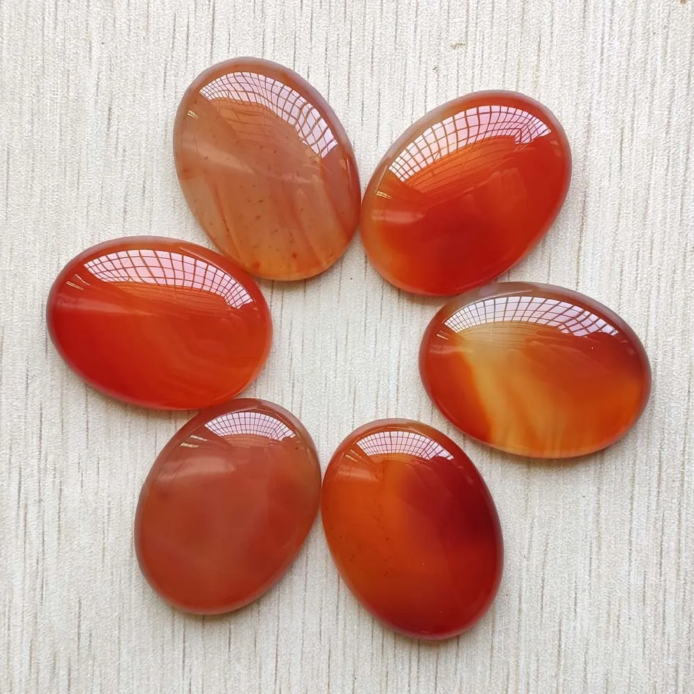 

Wholesale 6pcs/lot good quality natural red onyx Oval CABOCHON 30x40mm beads for Diy jewelry accessories making free shipping