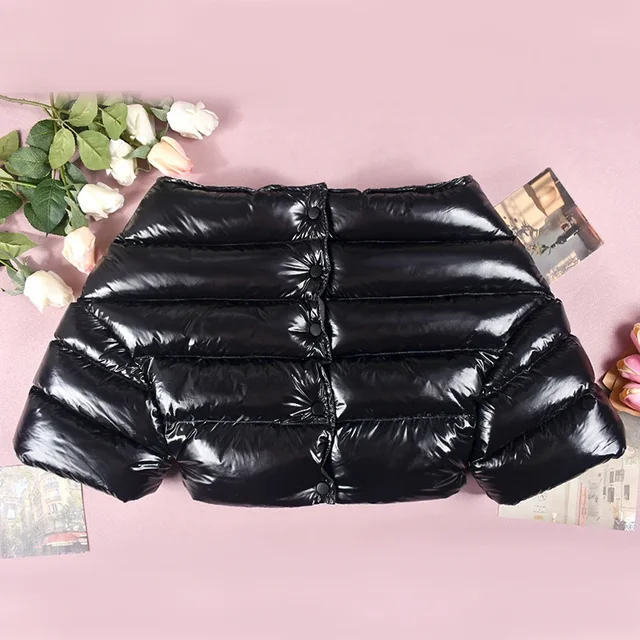 Off The Shoulder Cropped Puffer Jacket 5