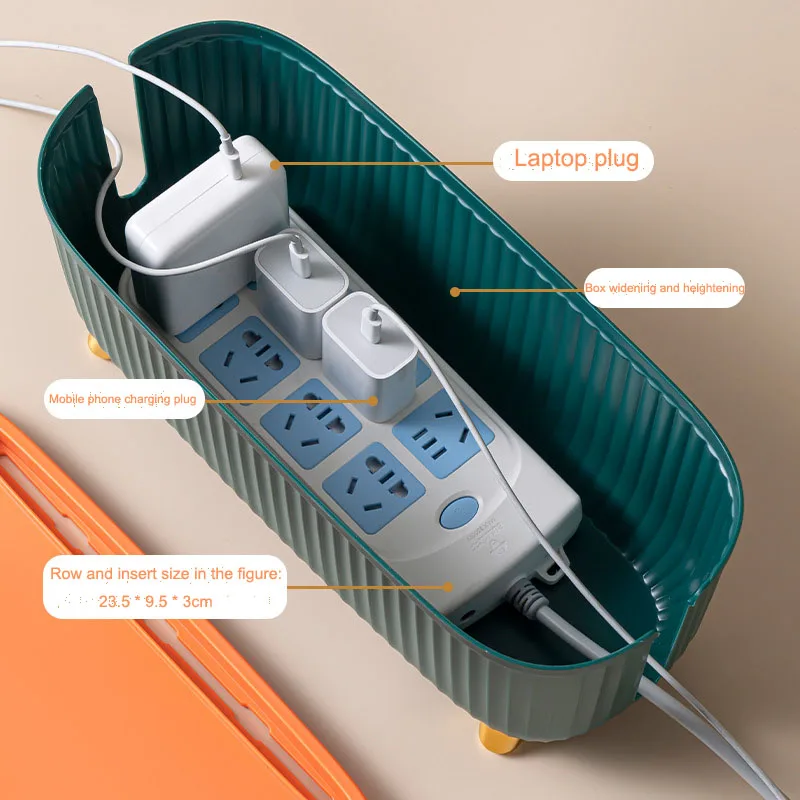 Caja organizadora de cables – La caja de almacenamiento de cables puede  manejar ocultar enchufes, cables, tiras de alimentación, router USB Hub  Router