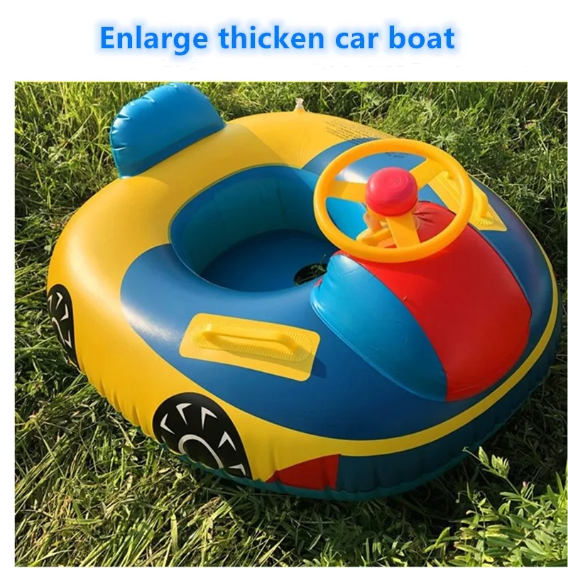 

Детский мультяшный плавательный круг, спасательный буй, плавательный бассейн в форме автомобиля, надувная плавающая лодка с навесом, Плавающий Матрас, водные игрушки