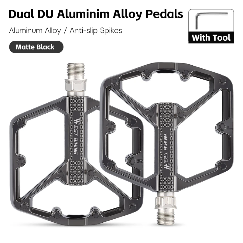 Ultralight Non-Slip Bicycle Pedals with DU Sealed Bearings