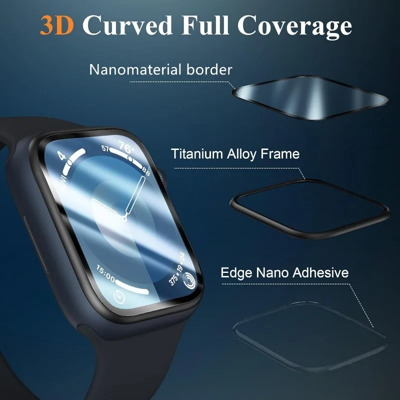 Рисунок 2 - Защитная пленка 4 шт. для Apple Watch 9 8 7 6 SE 5 4