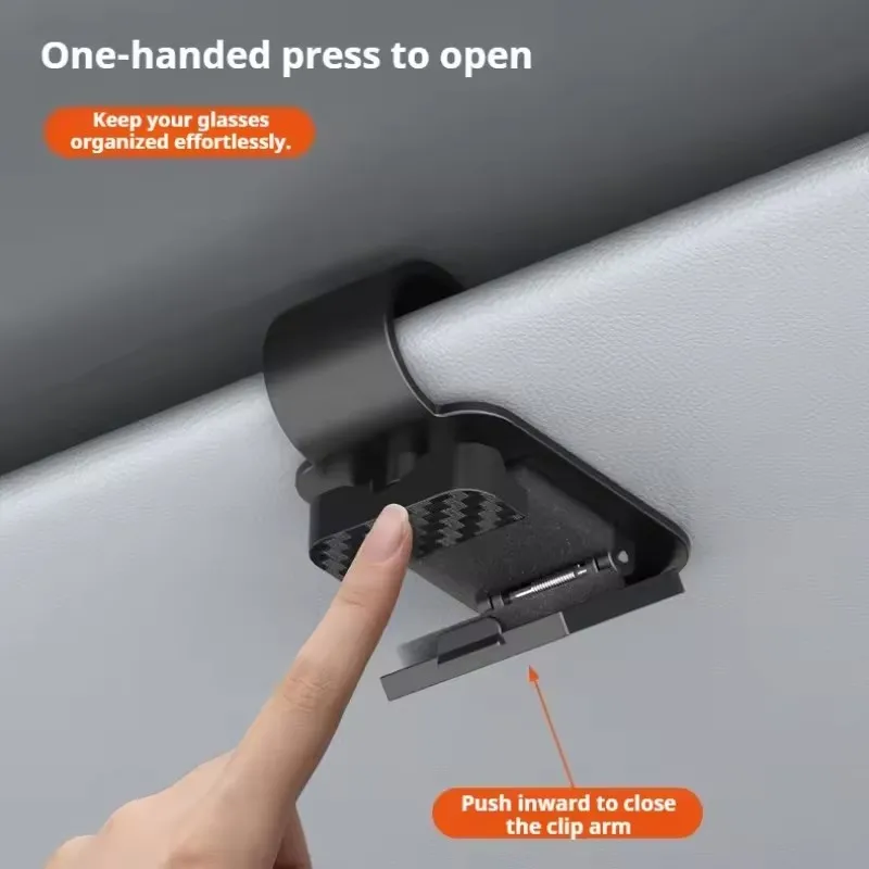 1/2개 차량용 햇빛 가리개 선글라스 클립 홀더, 안경 걸이, 카드 티켓 정리함, 차량 내부 수납 클립, 자동차 액세서리