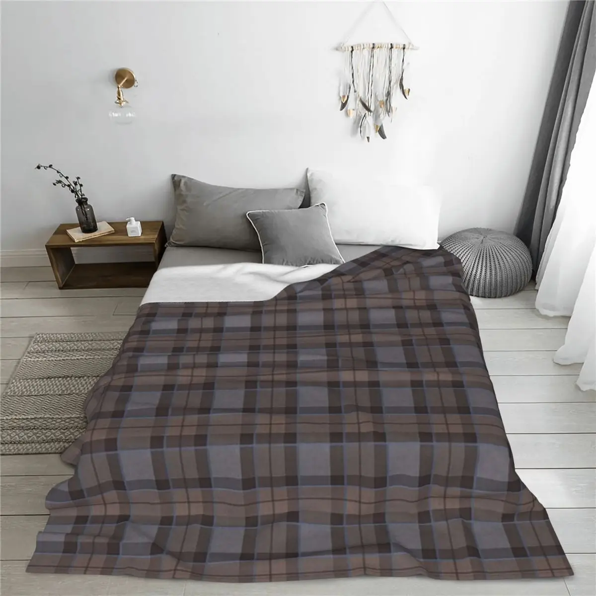 Outlander Tartan - Fraser Tartan Blanket Flannel Super Soft Sofa Throw Blankets For Couch Bedding Office Throws Bedspread Quilt 4