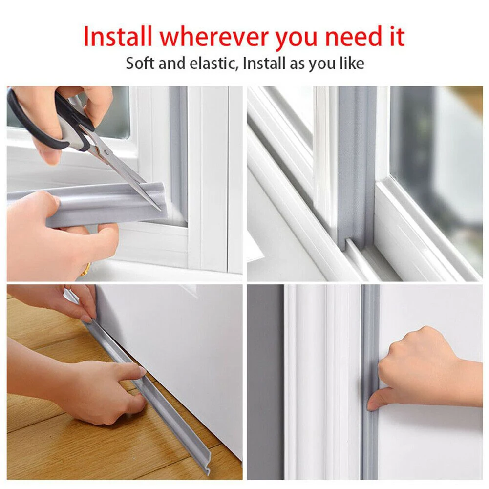 

Balcony Bedroom Sealing Strip Sealing 2-8m Adhesive Anti-collision Door Form PU Preventing Wind Sound Stripping