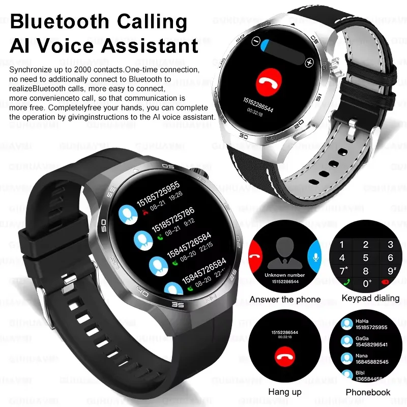 2025 New Watch GT5 Pro Smart Watch 1.53“ AMOLED Screen NFC GPS Tracker BT Call Health Waterproof Smartwatch Men Women For Huawei 4