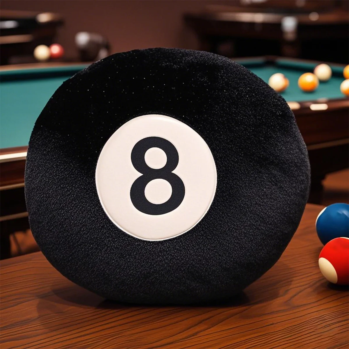 1pc 8 Ball Pillow Soft Pillow Cushion Black Billiards Filling Pillow 1pc-8-ball-pillow-soft-pillow-cushion-black-billiards-filling-pillow