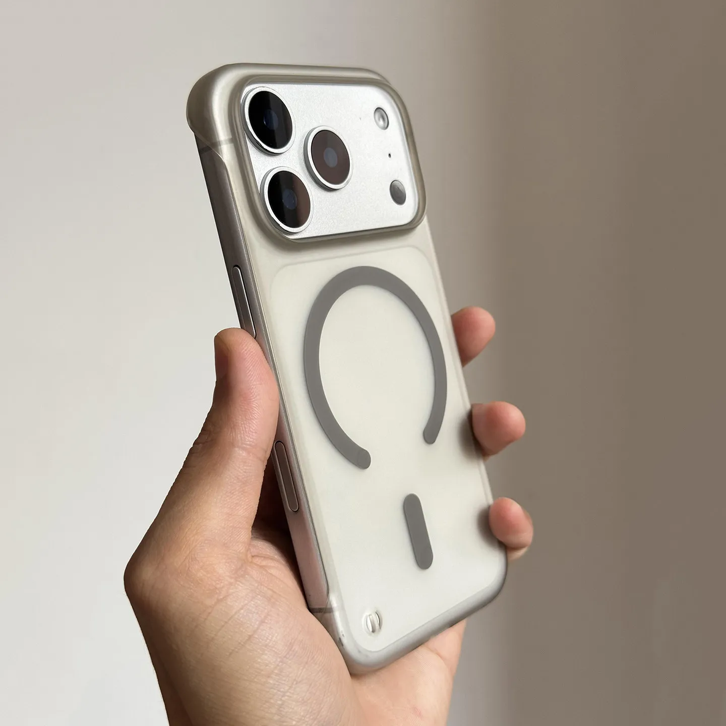 Ultra Thin Matte Frameless Magnetic Case with Magsafe Wireless Charging Compatibility