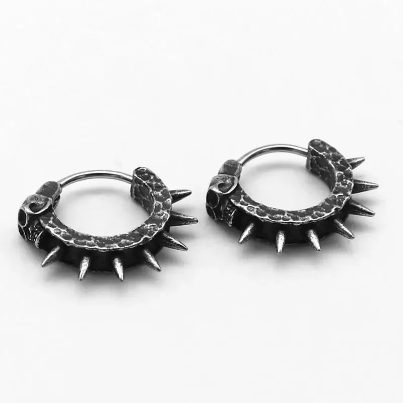 Orecchini con teschio per donna stile punk piccolo scheletro