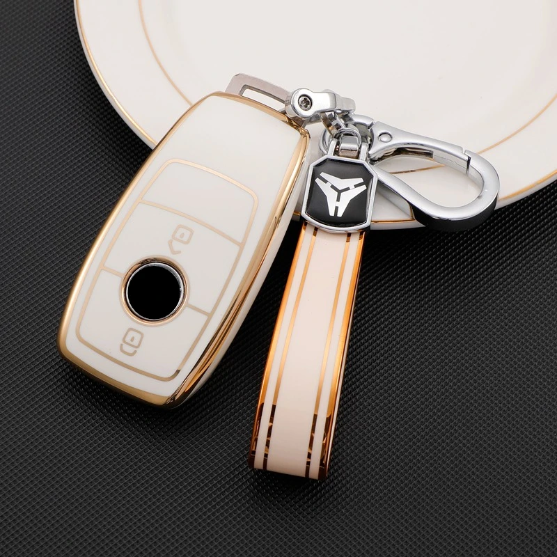 Premium Car Key Cover Case for Mercedes Benz - Sleek 2-Button Key Fob Protector