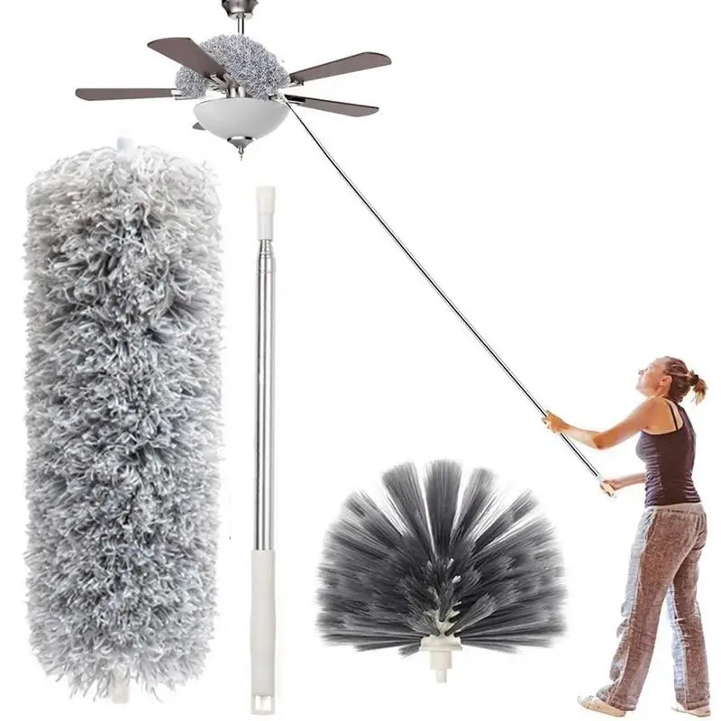 

Выдвижная щетка для пыли портативный Съемный пылеочиститель, многоразовый пыльник, потолочные вентиляторы, пылеочиститель для углов, инструмент для уборки дома