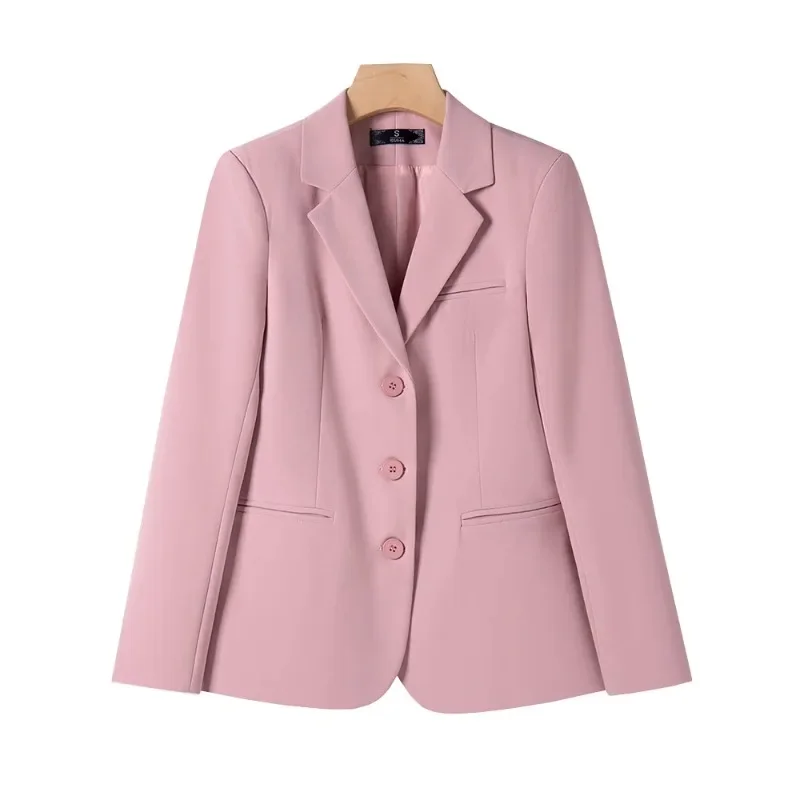 

Apricot Pink Black Khaki Women Blazer Ladies Jacket Female Long Sleeve Single Breasted Work Wear Formal Coat For Autumn Winter