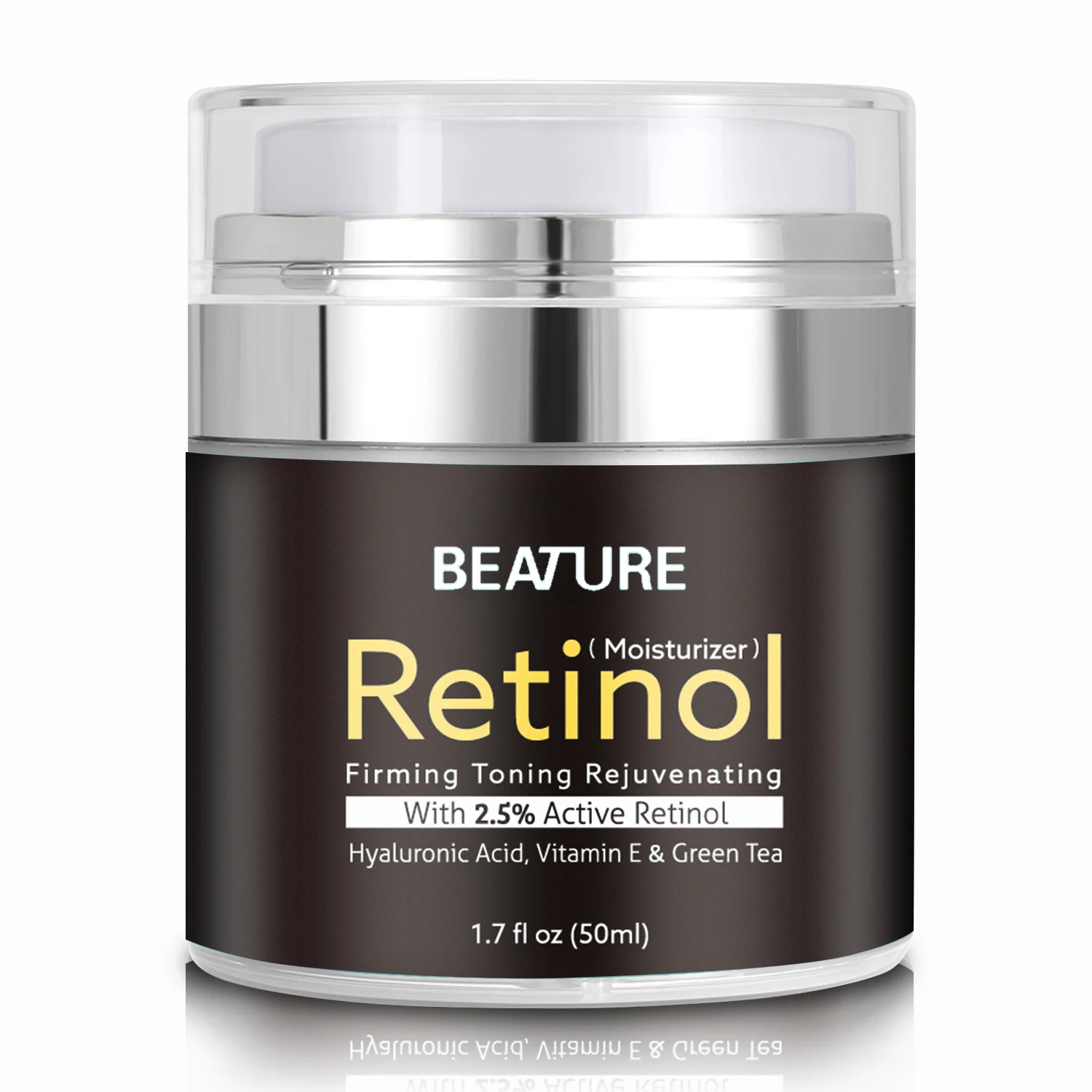 

BEATUREHyaluronic Acid, Vitamin E,Get Youthful and Smooth Skin with Retinol Moisturizer Cream for Face and Eye Area - 1.7 fl. oz