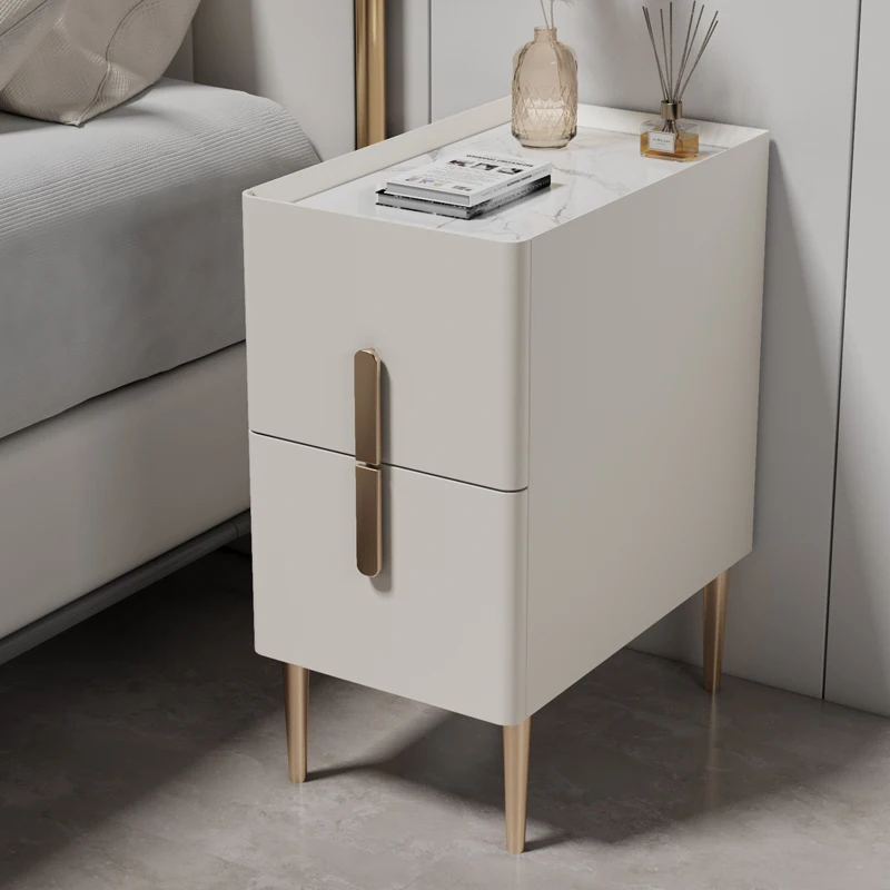 

Narrow Bedside Table Night Storage Cabinet Wooden Console Side Bedroom Tables Nightstand Drawers Mesa De Noche Modern Furniture