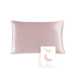 Luxurious 100% Natural Mulberry Silk Pillowcase - OEKO - TEX Certified, 19 Momme, Free Shipping - 70x90cm (Dustypink)