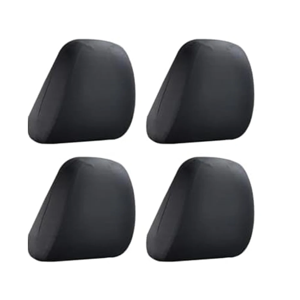 

High Stretch Headrest Covers Protective Case Stretch Cloth Trim Anti-dirty Black Cap Premium For Car SUV Truck
