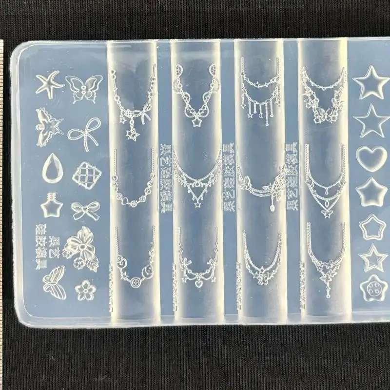 Französische Spitze Kette Blumen 3D Acrylform Schwan Nail Art Dekorationen DIY Silikon dekoriert Nail Art Vorlagen Nägel Form Werkzeug – Detail 15