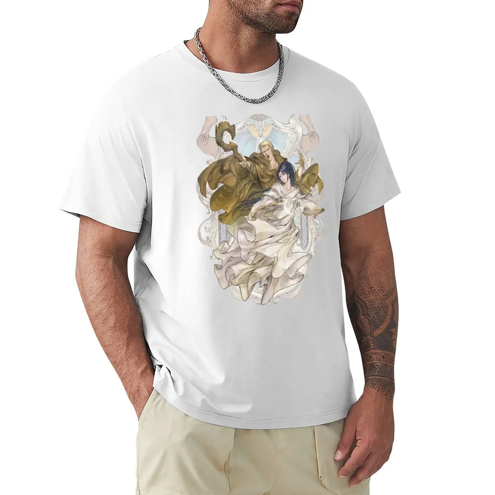 

Slayn and Leylia - Record of Lodoss War T-Shirt customs oversizeds mens t shirt