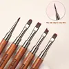 Nail brush with flat round head, large round head, large flat head, triangular color painting, light therapy pen with cover 2