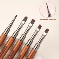 Nail brush with flat round head, large round head, large flat head, triangular color painting, light therapy pen with cover 2