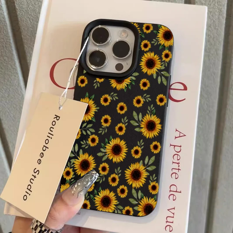 Vibrant Sunflower Artistic Pattern Soft Phone Case
