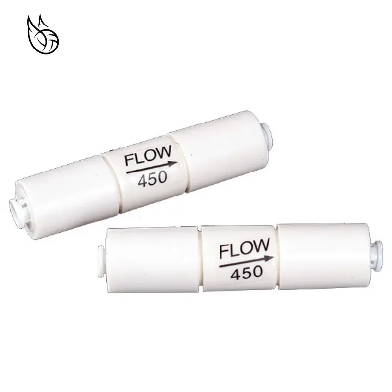 Hose Pipe Fitting Pipe Fitting Water Pipe Fitting 300CC 450CC 800CC 1500CC RO Water System Waste Water Flow Regulater Restrictor 1/4" OD Hose Reverse Osmosis Quick Pipe Fittiing