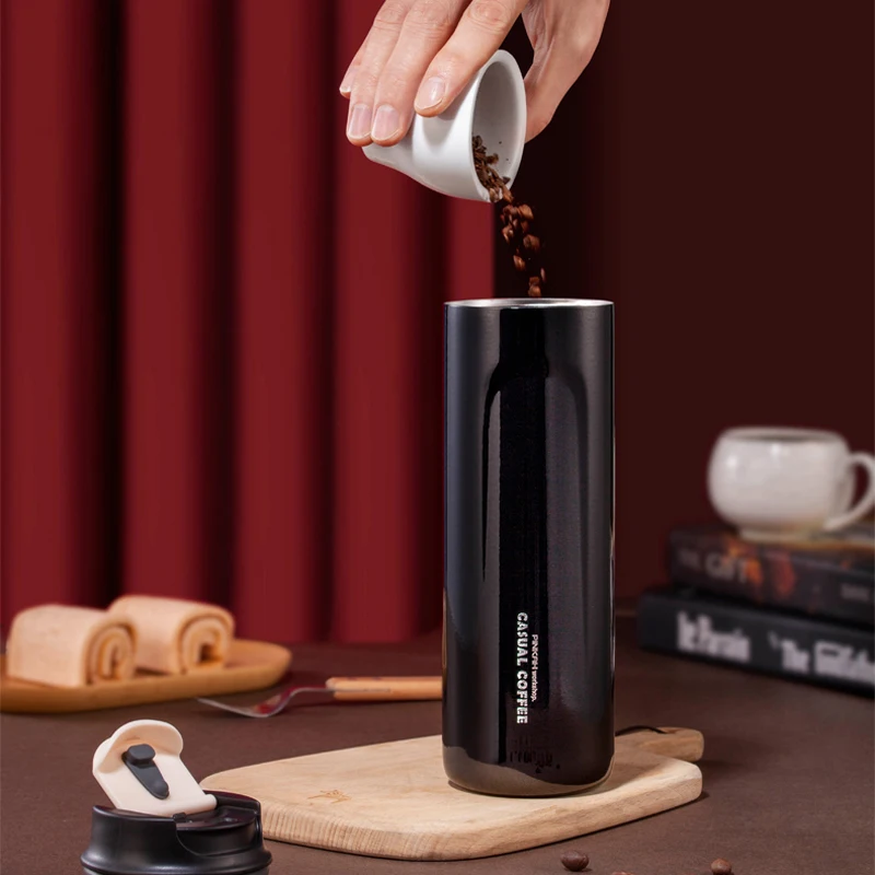 PINKAH Outdoor 316 Stainless Steel Coffee Press Pot Portable Insulation Coffee Pot Pressure Rod Extraction Thermos Cup coffee maker,coffee pot,french press coffee press,coffee press