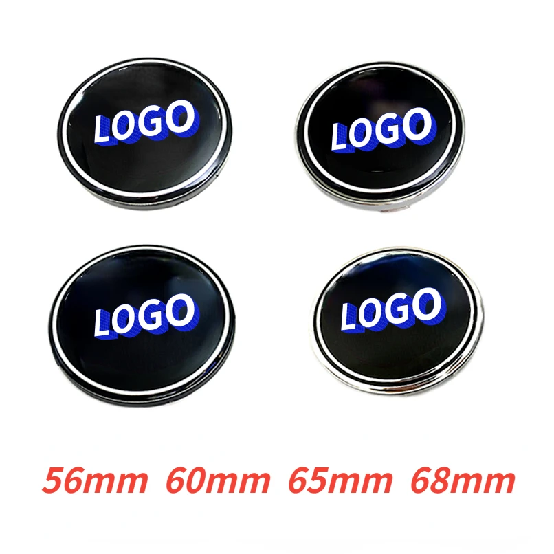 

Car Wheel Hub Center Caps Rims Dust-Proof Cover Badge Logo Emblem 4pcs 56mm 60mm 65mm 68mm For Auto Exterior Accessories