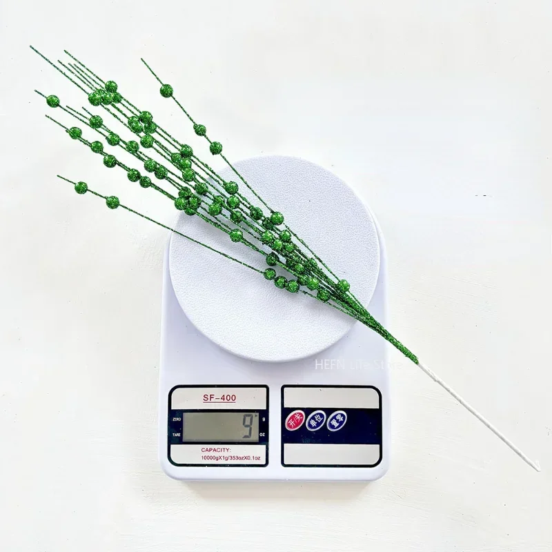 Artificial Christmas Berry Flowers, Golden Branch, Fake Plants Stem, Tree Wreath, DIY Home Decor, Table Craft Gifts