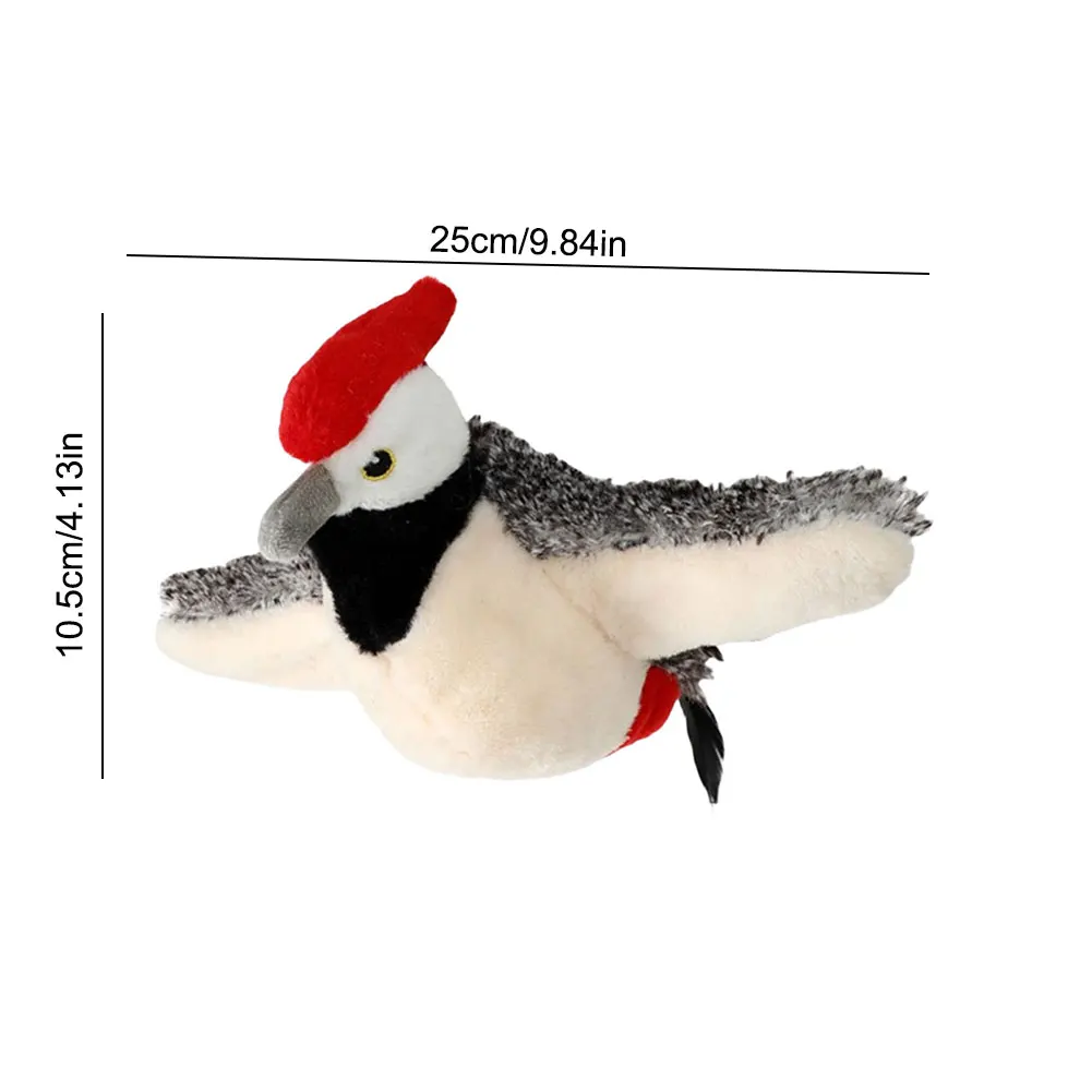 Touch Sensitive Plush Toys Catnip Rechargeable Electric Chirping Flapping Bird for Indoor Kitten Cats Activated Interactive Toys