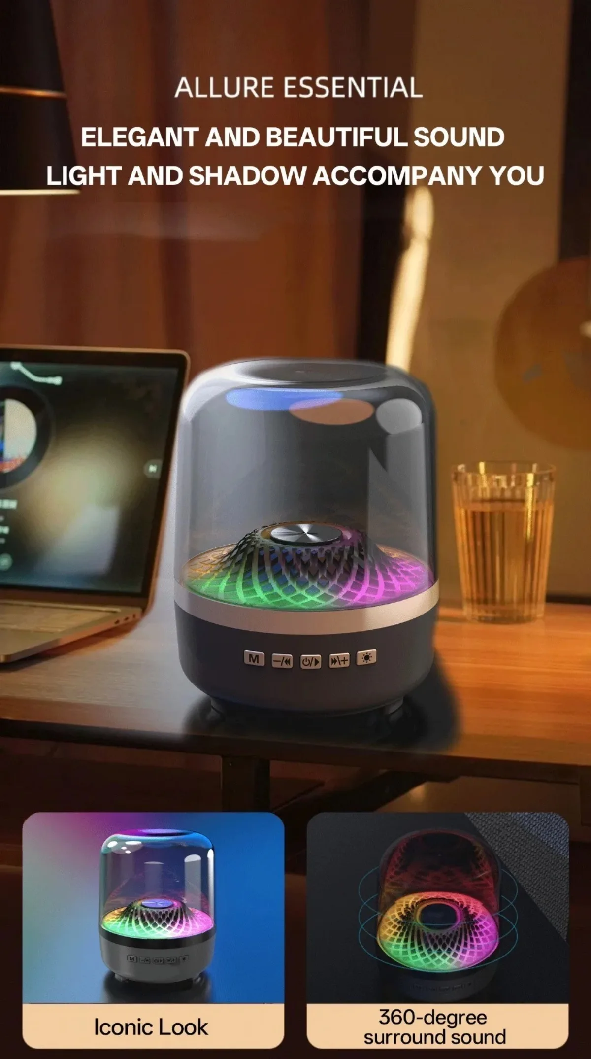 Wireless Bluetooth Smart Speaker With Deep Bass And Tws Surround_voghion.com