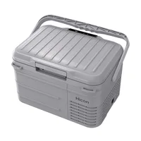 Réfrigérateur de voiture Zone de température unique -20 ℃ ~20 ℃ , Réfrigération par compresseur de grande capacité 12/24 V DC + 220 V AC 10 L, ultra silencieux 1